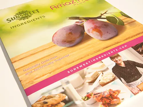 Sunsweet Ingredients brochure with fruit and food photography