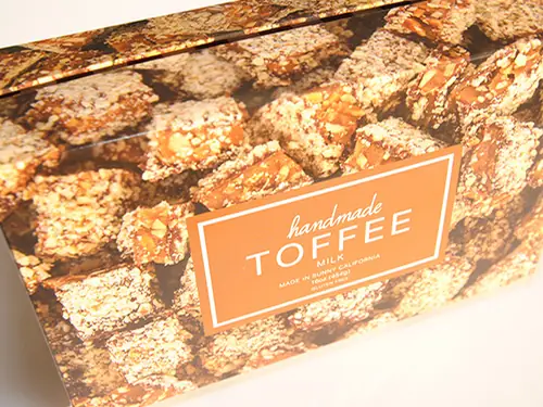 Printed box for handmade toffee